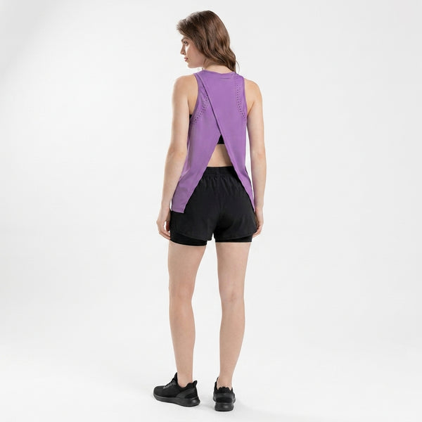 Morado - Deportiva sin mangas