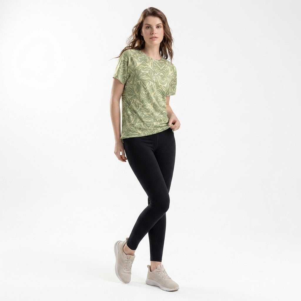 Verde Print - Camisa Deportiva